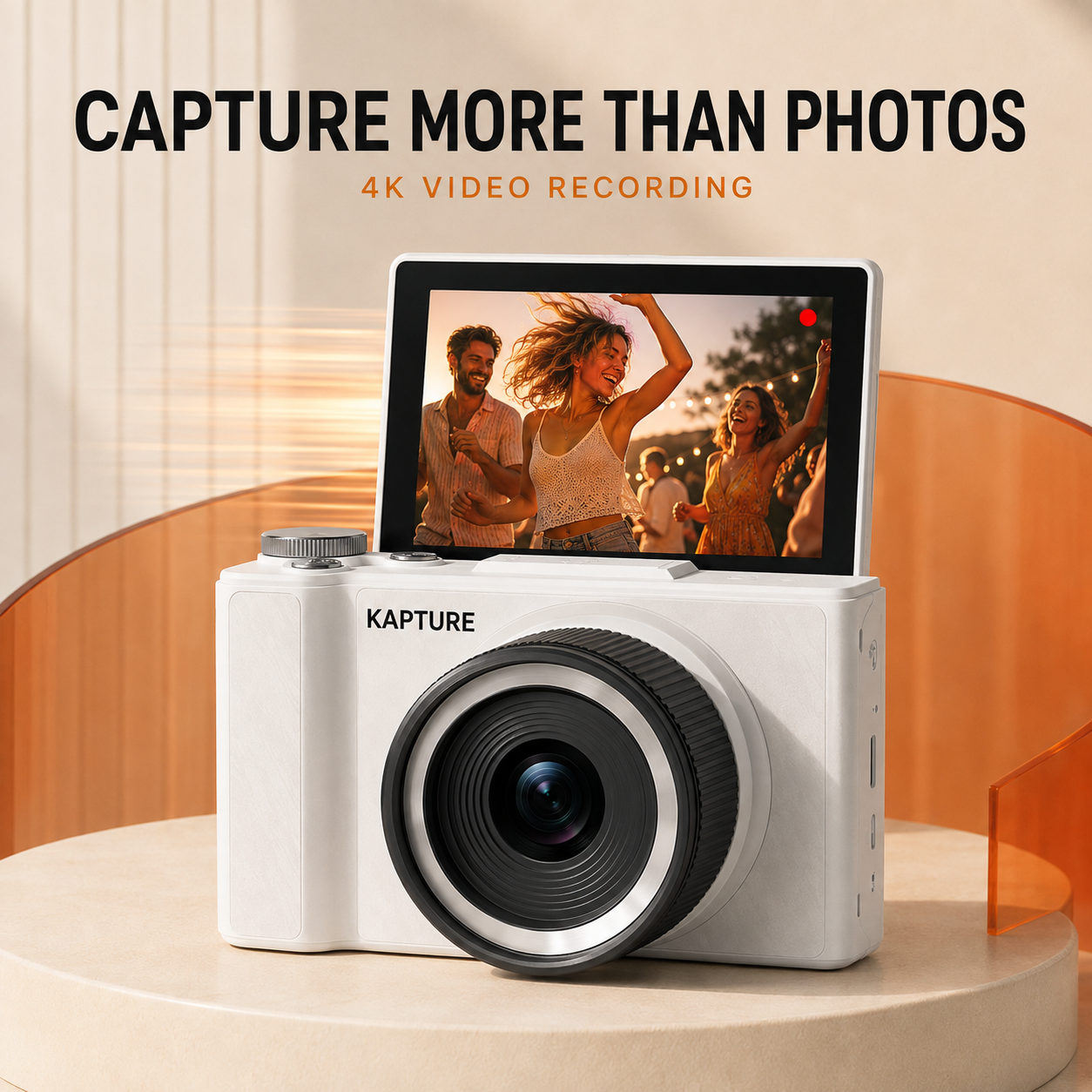 Kapture One™ Flip-Screen Digital Camera